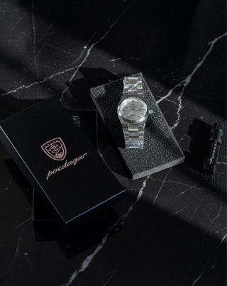 Orologio Uomo Poedagar Argento Bianco Quarzo