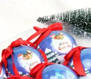 6 Bolas Navideñas Muñeco Nieve 8cm