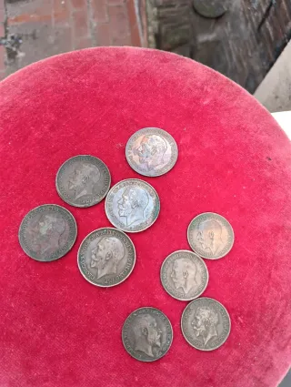 Lotto di monete antiche Penny e Half Penny inglesi