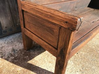 Banco Antigua Madera Maciza 150 Años