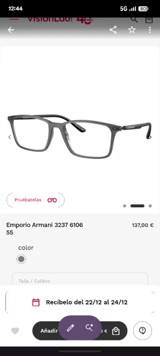 Gafas Emporio Armani EA7 Negro