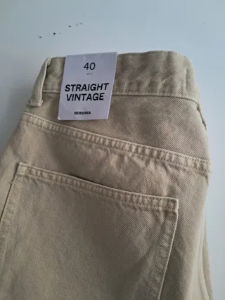 Pantalón Bershka Straight Vintage Talla 40