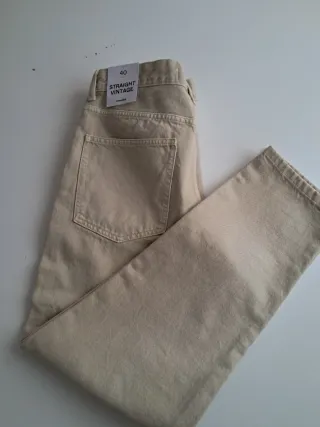Pantalón Bershka Straight Vintage Talla 40