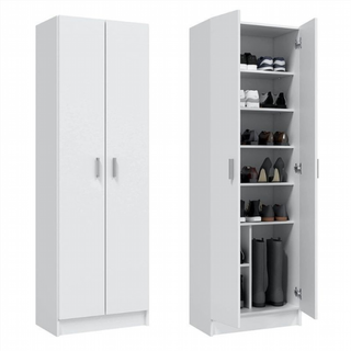 Zapatero Alto 2 Puertas. Blanco