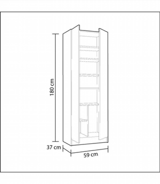 Zapatero Alto 2 Puertas. Blanco