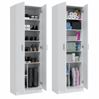 Zapatero Alto 2 Puertas. Blanco