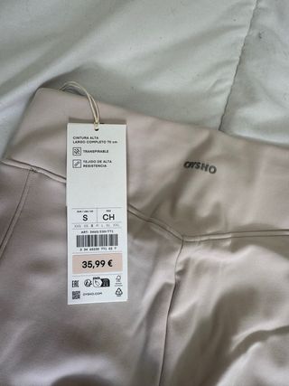 Leggings Oysho beige talla S