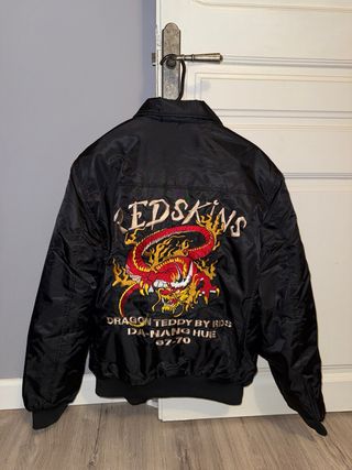 Bomber Redskins Dragón Rojo Negro