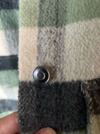 Sobrecamisa Zara cuadros gris y verde