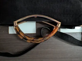 Bolso Parfois negro efecto cocodrilo