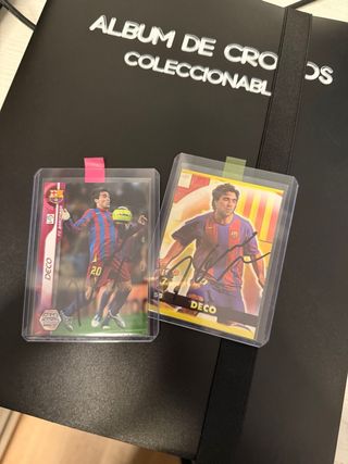 Cromos firmados Deco FC Barcelona