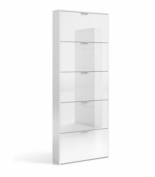 Zapatero Alto 5 Trampones. Blanco Brillo