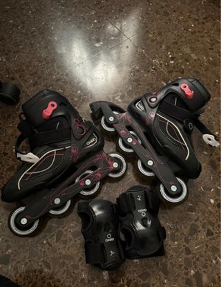 Patines Oxelo negros con protecciones