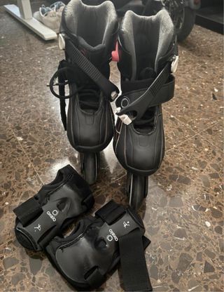 Patines Oxelo negros con protecciones
