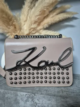 Bolso Karl Lagerfeld rosa y plateado sin estrenar