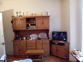 Set muebles de salón de madera de castaño macizo