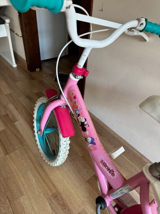 Bicicleta infantil Minnie Mouse rosa