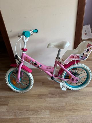 Bicicleta infantil Minnie Mouse rosa