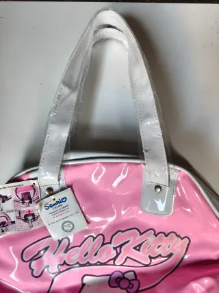 Borsa Hello Kitty rosa con cartellino