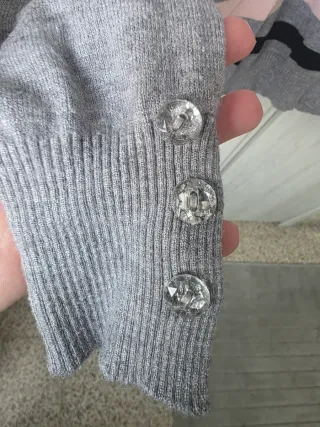 Jersey rayas gris y rosa talla XS