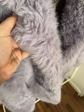 Abrigo pelo lila MANGO