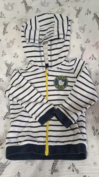 Chándal niño 86/92cm rayas y amarillo