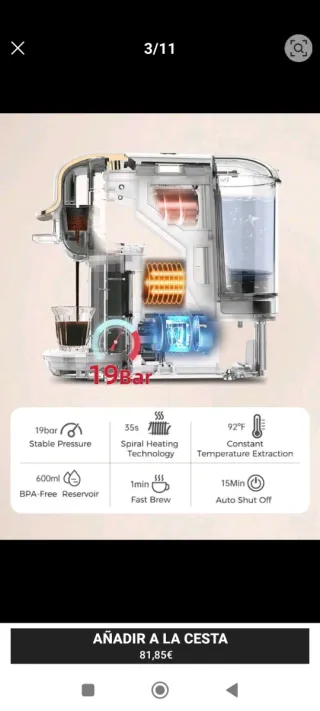 Cafetera 4 en 1 CAFELFFE 600ml