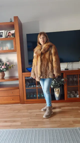 Abrigo de piel de zorro