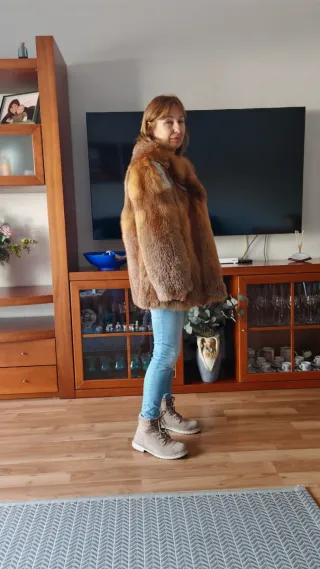 Abrigo de piel de zorro