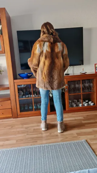 Abrigo de piel de zorro