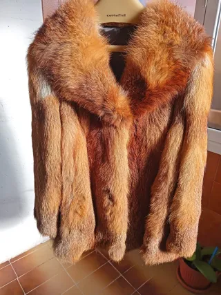 Abrigo de piel de zorro