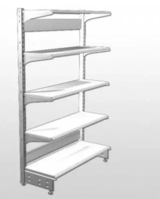 Estanterías metálicas blancas para almacén