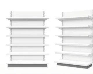 Estanterías metálicas blancas para almacén