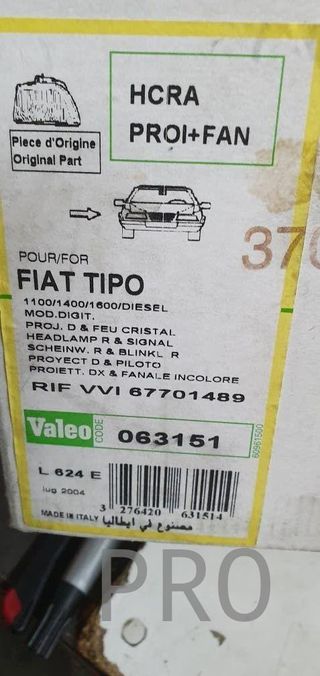 faro fiat tipo derecho completo valeo