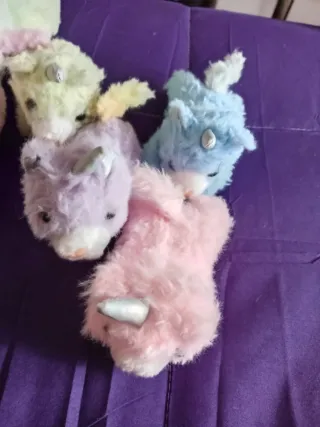 Peluche gato unicornio con 4 bebés