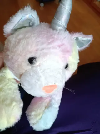 Peluche gato unicornio con 4 bebés