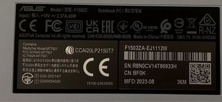 Portátil ASUS F1502Z Plata