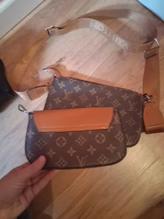 Bolso Louis Vuitton Marrón y Beige