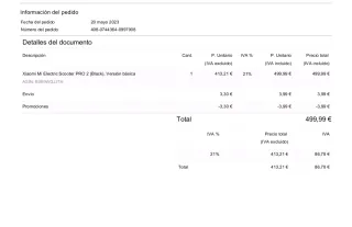 Patinete Eléctrico Xiaomi Scooter PRO 2 220€