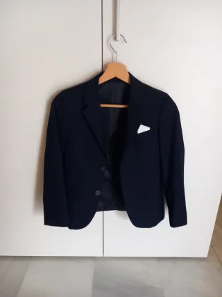 Traje comunión/eventos niño azul y beige