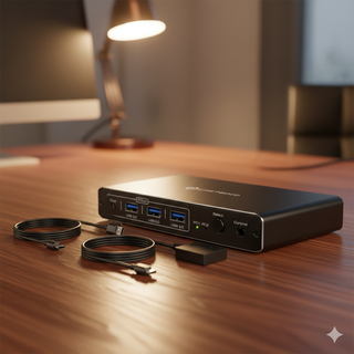 KVM Switch HDMI USB-C 2 PCs 1 Monitor CHSTEOCO