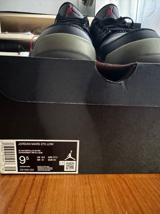 Jordan Mars 270 Low Talla 43 Negro/Plata