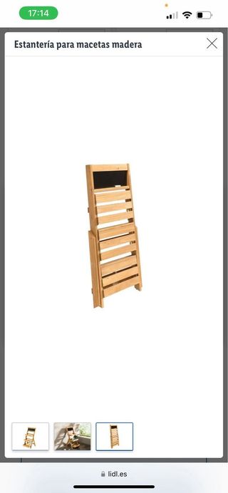 Scaffale per vasi da giardino in legno