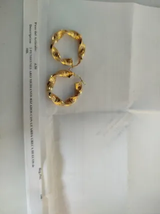 Pendientes oro 18k. 4,5 gramos