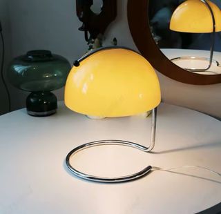 Lámpara Bauhaus Space Age Cristal Metal