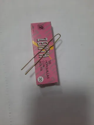 Horquillas Zenit doradas con bolita (16 uds)