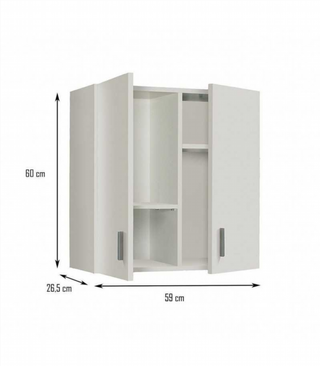 Armario Colgante Multiuso/ Auxiliar, 2 Puertas Bl