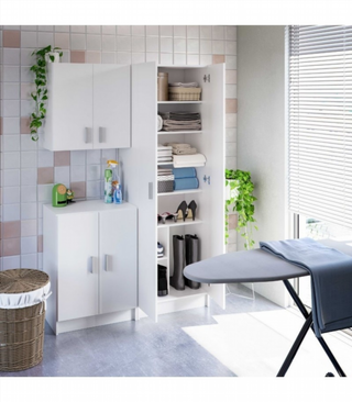 Armario Colgante Multiuso/ Auxiliar, 2 Puertas Bl