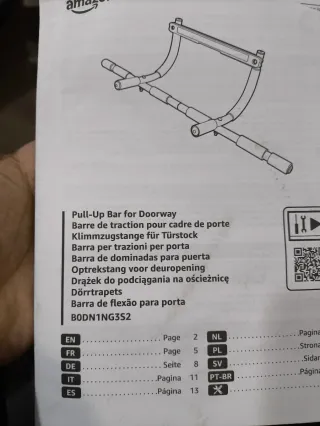 Barra de dominadas nueva