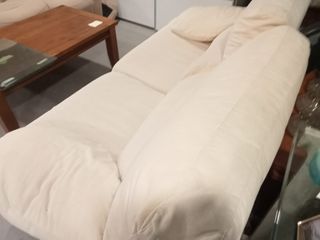 Sofá 3 plazas tela amarillo